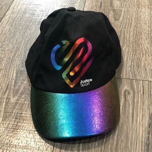 Girls Justice Cap Size Change with Strap on the back Kids Rainbow Cap